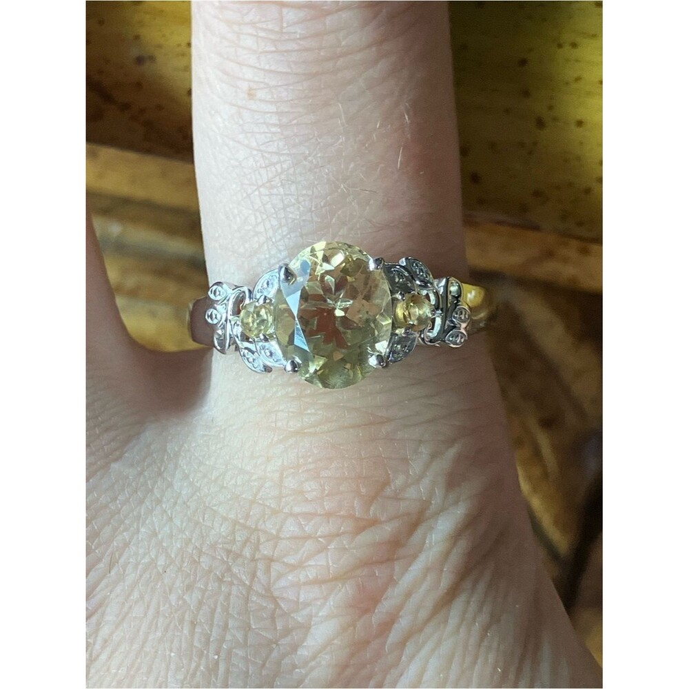 Brazilian Citrine Sterling Silver Ring Size 10